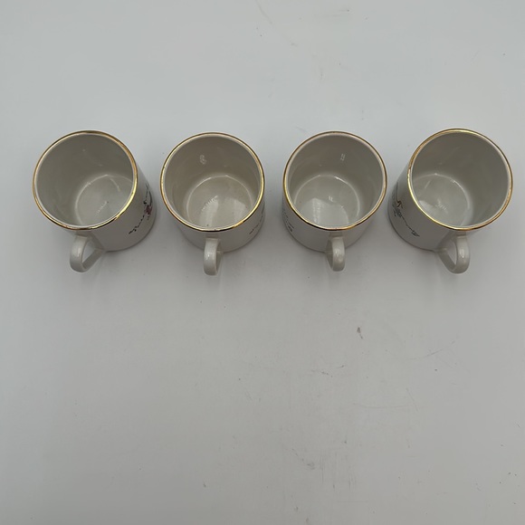 Dessert Set 4 Rosanna Espresso cups & saucers Twelve Days of Christmas Porcelain - Picture 11 of 16